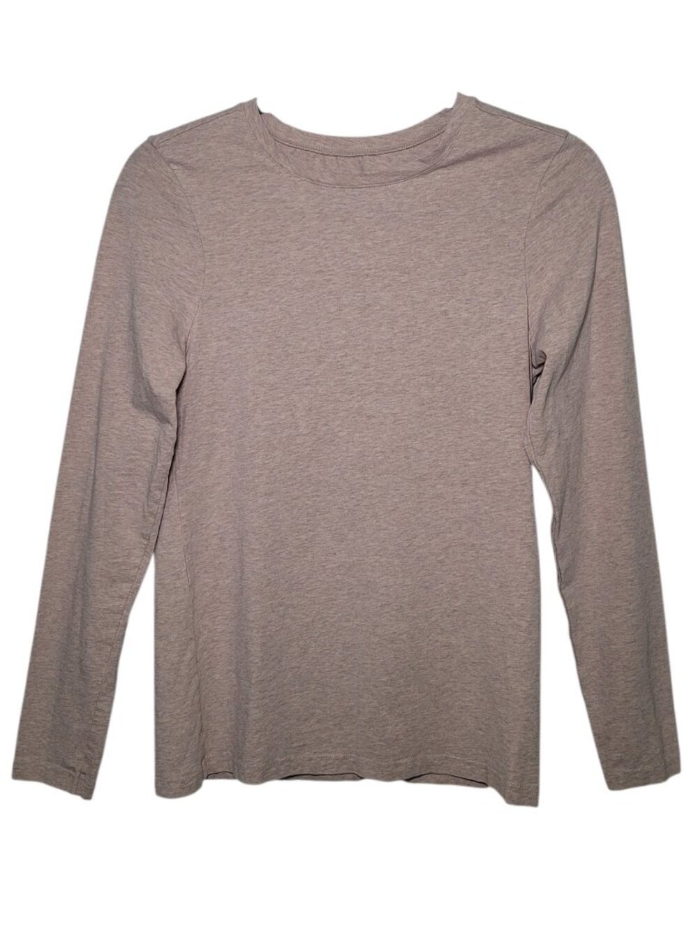Pact Organic Cotton Long Sleeve Crewneck Tee Womens Medium Tan Layering Piece